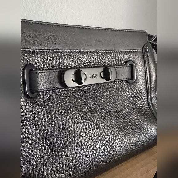 Coach Black Leather Crossbody Bag - Picture 3 of 13